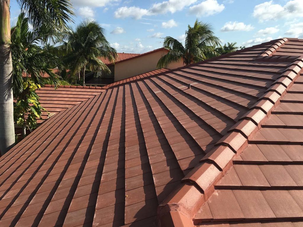 After photo of installed Flat Cement Roof Tile