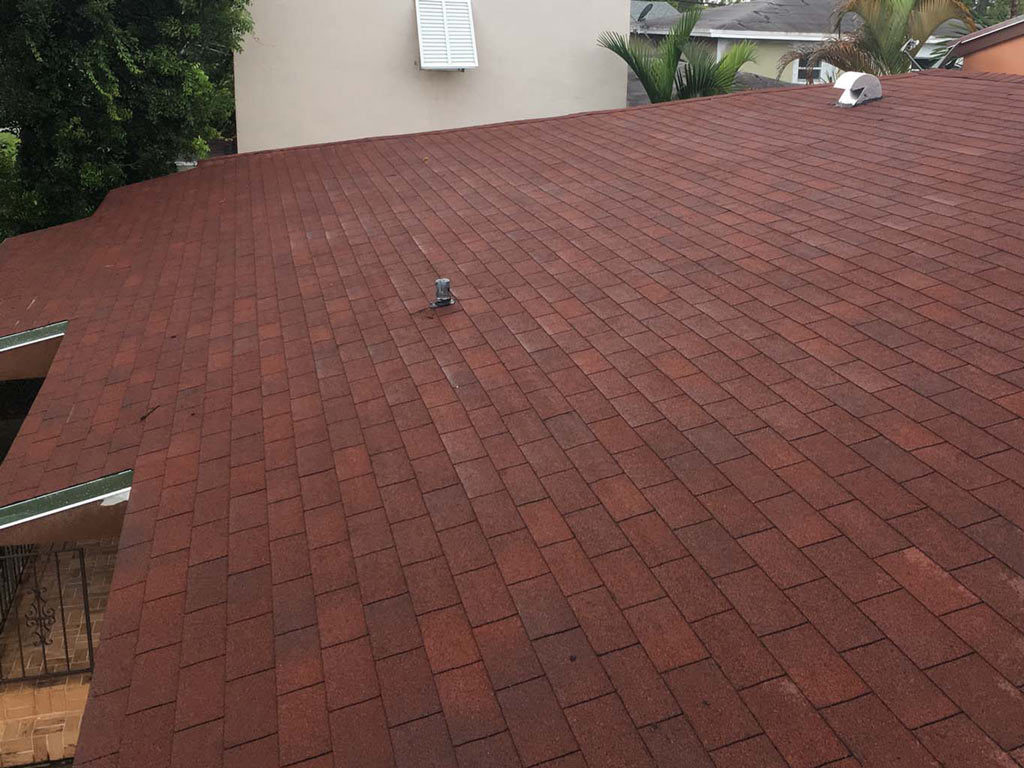 3-tab red shingle roof in Miami